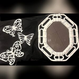 Vintage Home Interior Mirror and Butterflies